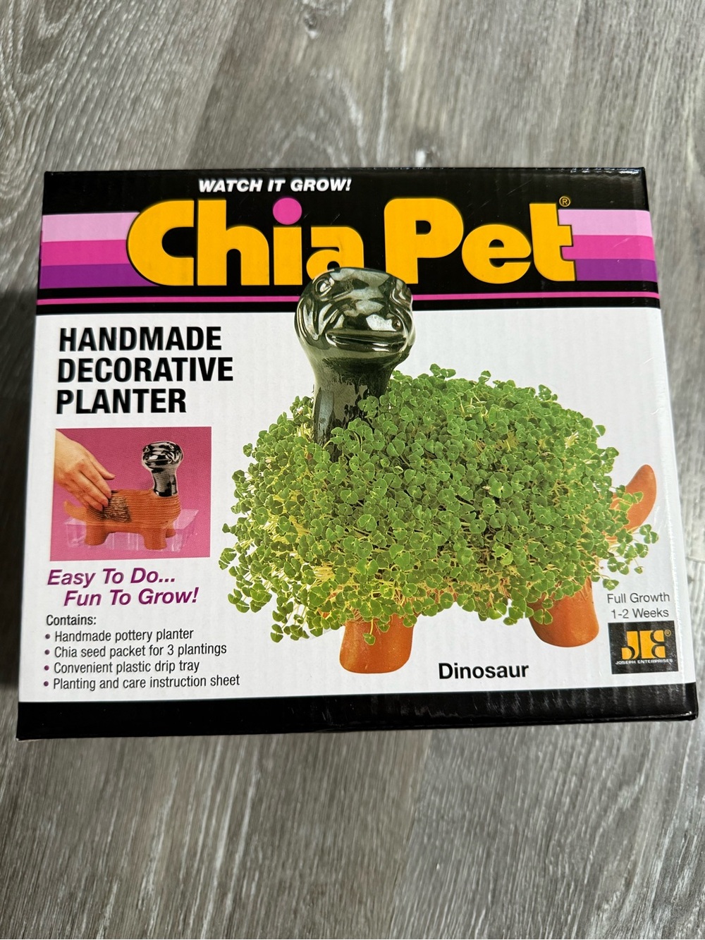 Chia Pet Dinosaur Planter - Green Chia Growth New in Box